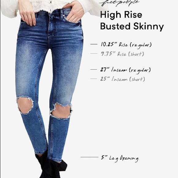 Free People Denim - SALE NWT Free People High Rise Busted Skinny Jeans